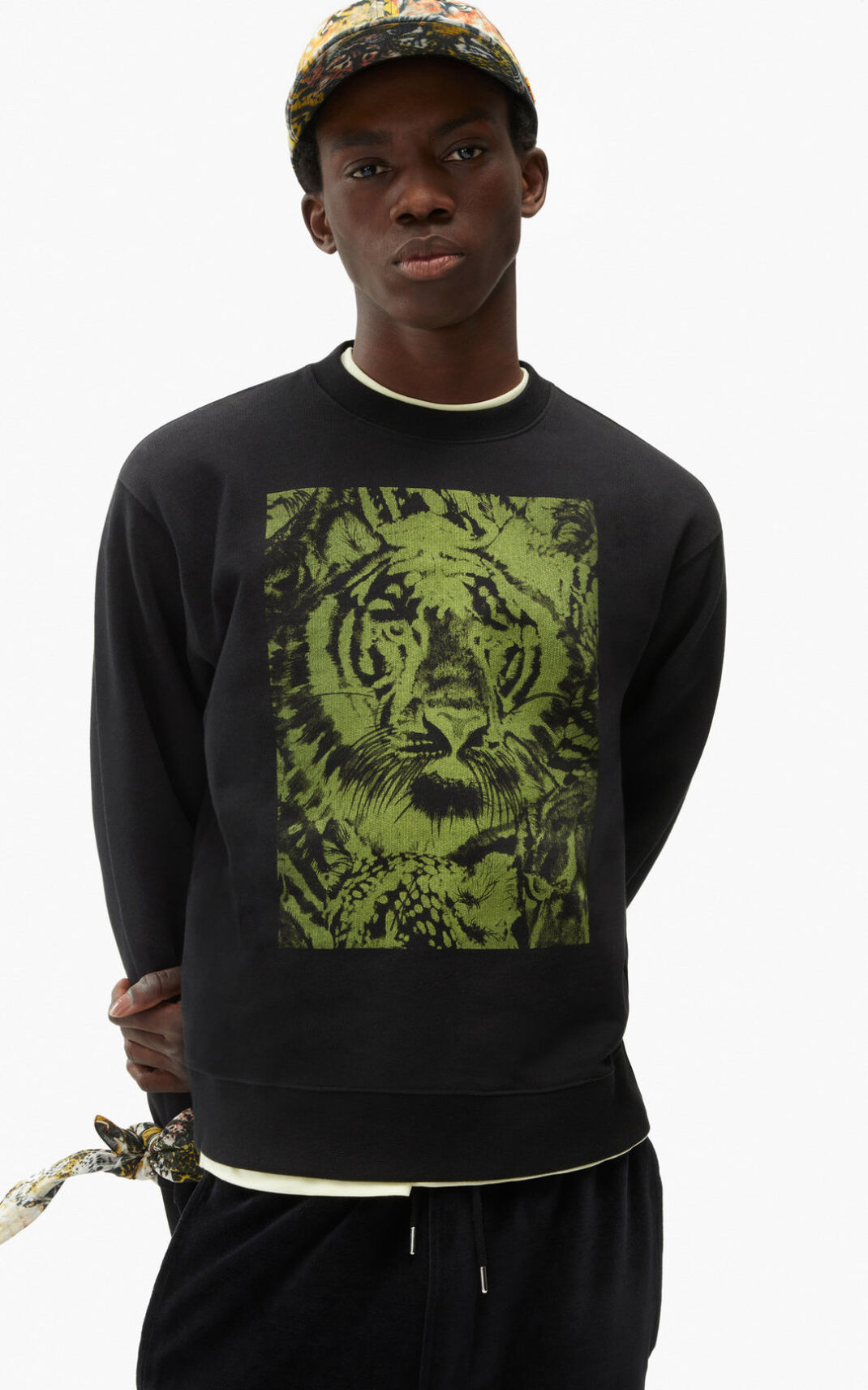 Kenzo Wildtigers φούτερ ανδρικα μαυρα | GR378295